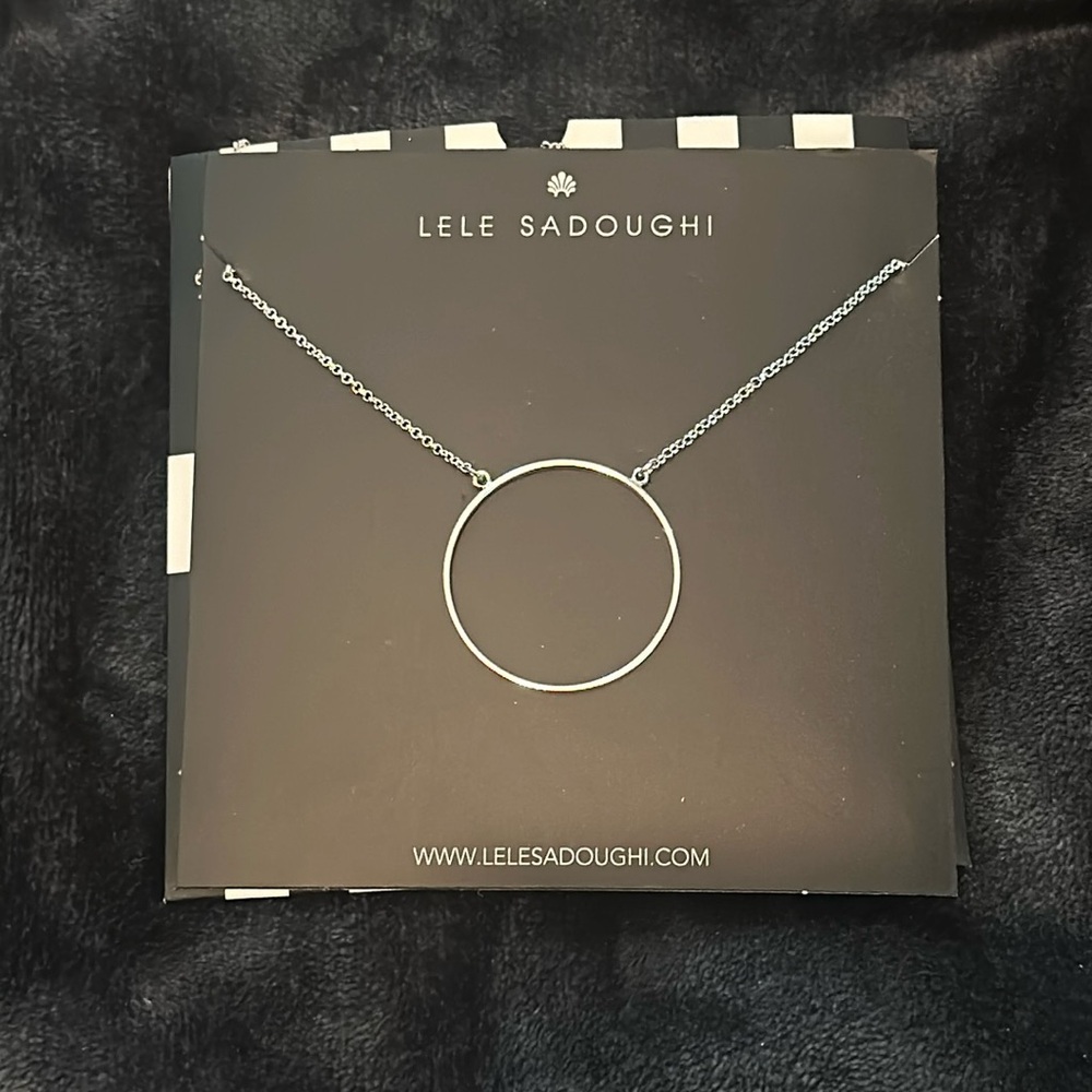 Lele sadoughi circle necklace